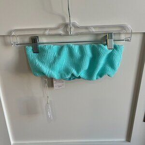 Aqua Blue Bandeau Swimsuit Top
